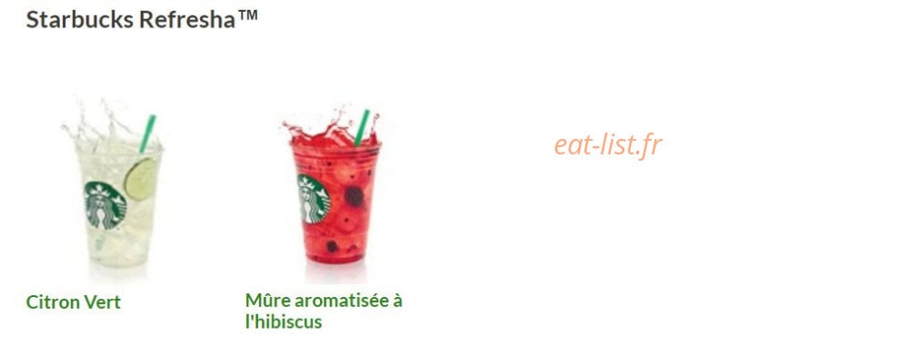 Starbucks coffee — carte page 11
