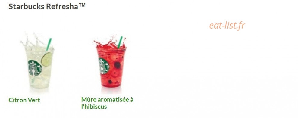 Starbucks coffee — carte page 11