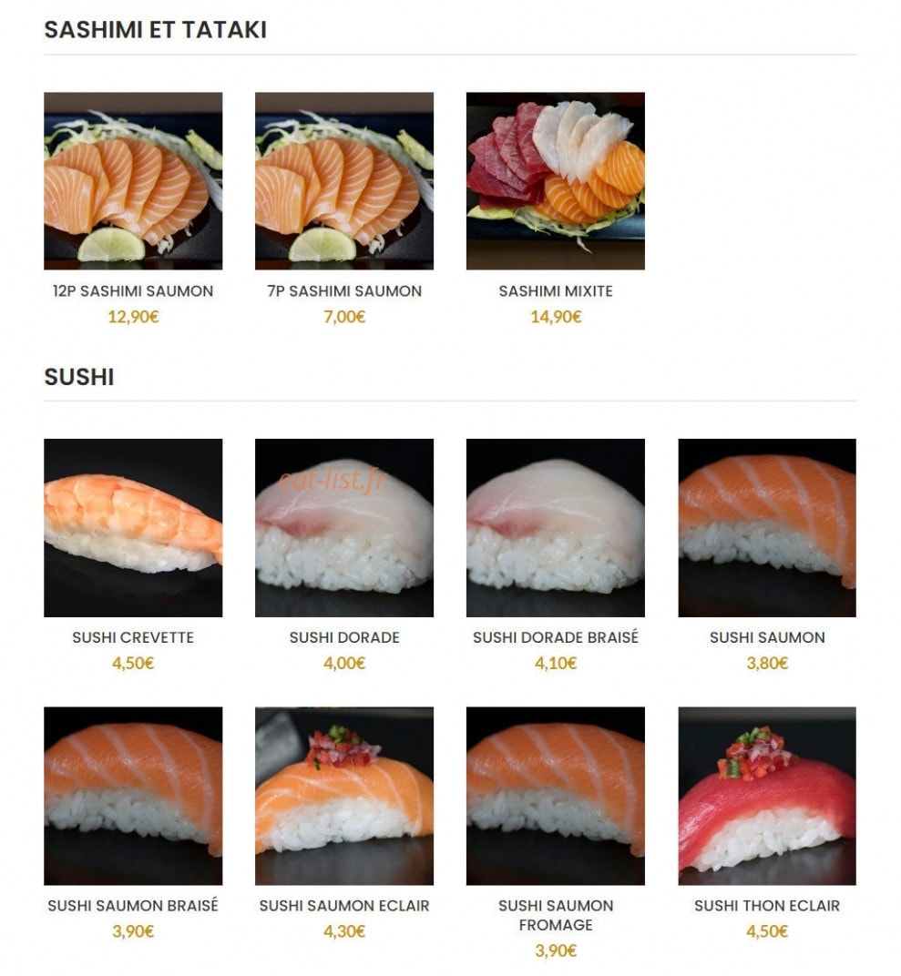 Sushi-Caly — carte page 2