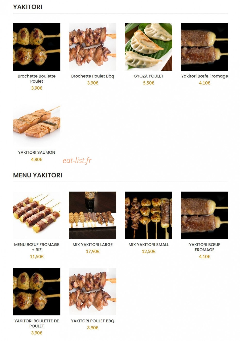 Sushi-Caly — carte page 7
