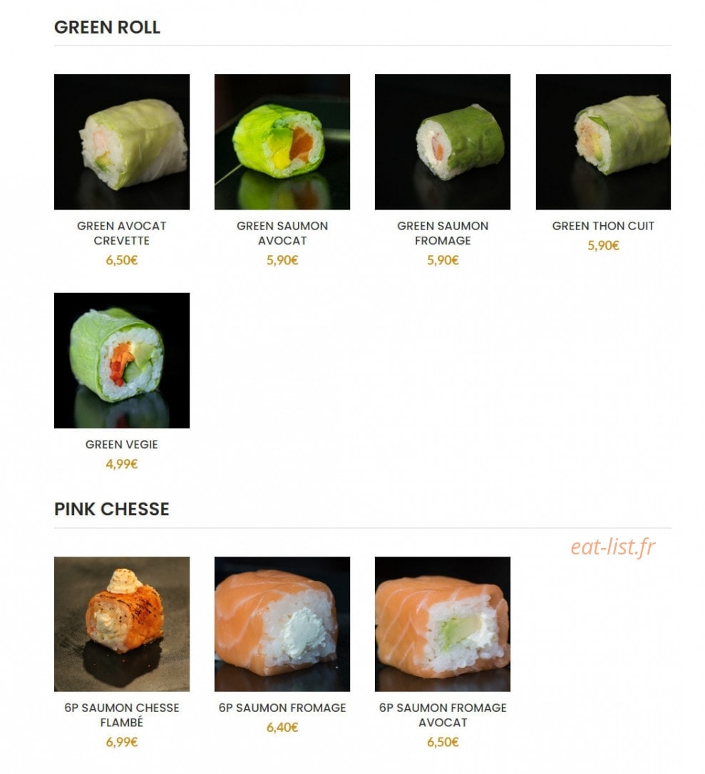 Sushi-Caly — carte page 3