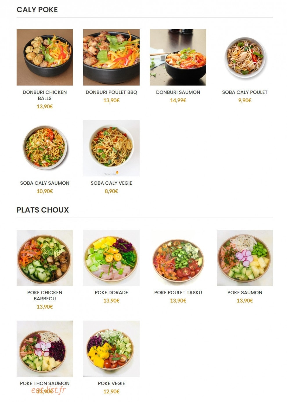Sushi-Caly — carte page 6