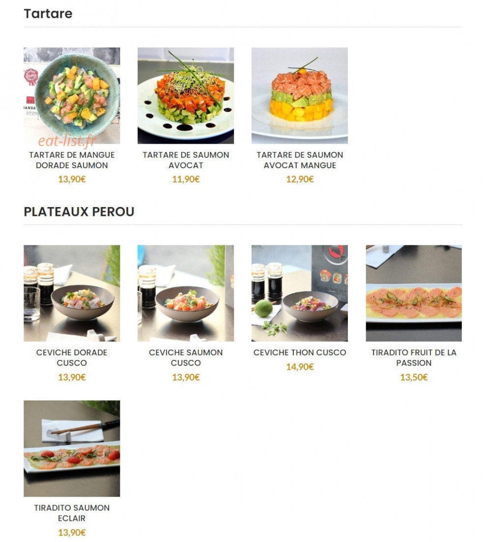 Sushi-Caly — carte page 5
