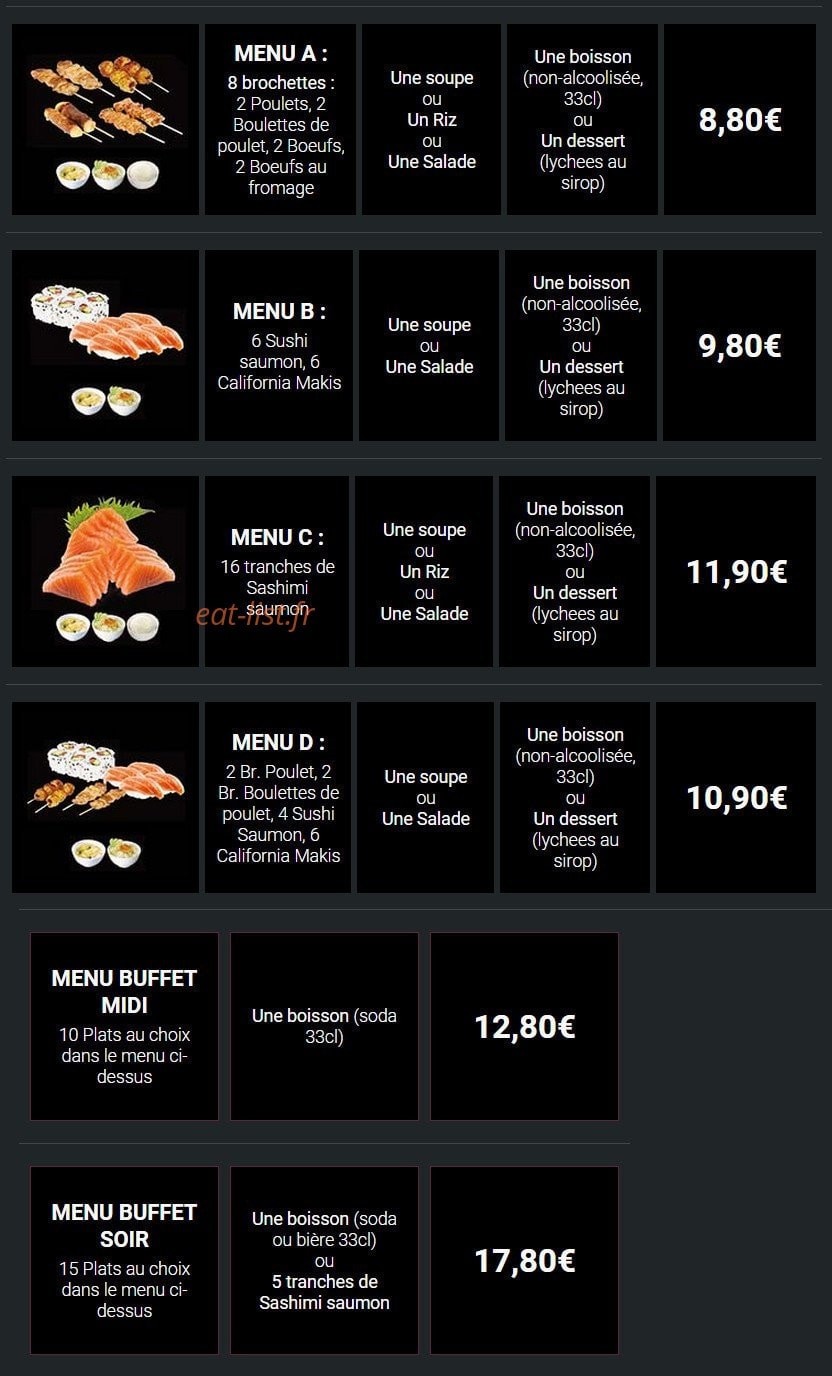 Sushi house — carte page 2