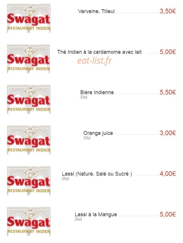 Swagat — carte page 5