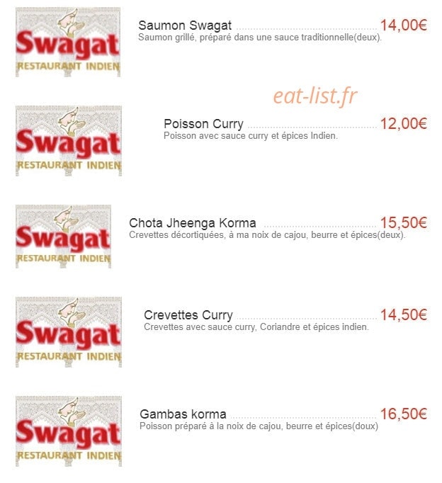 Swagat — carte page 17