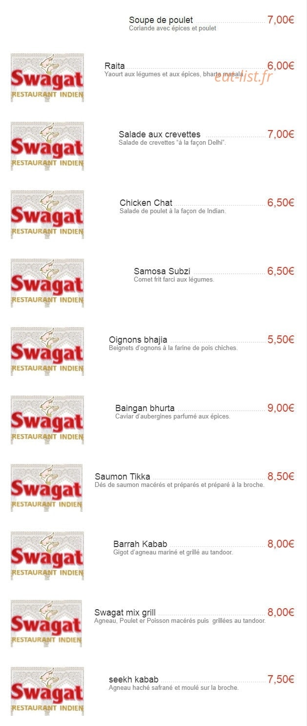 Swagat — carte page 7