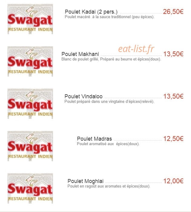 Swagat — carte page 13