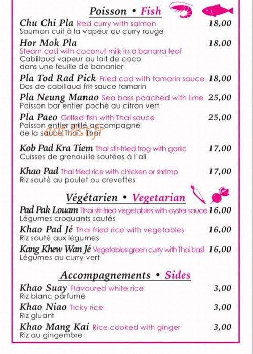 Thaï Thaï — carte page 3