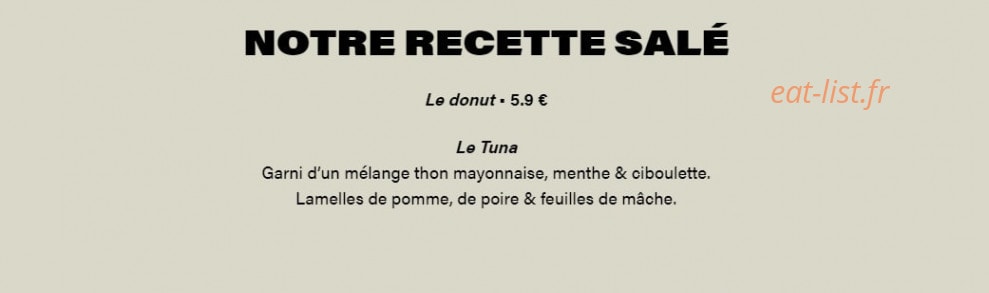 The French Donuts — carte page 4