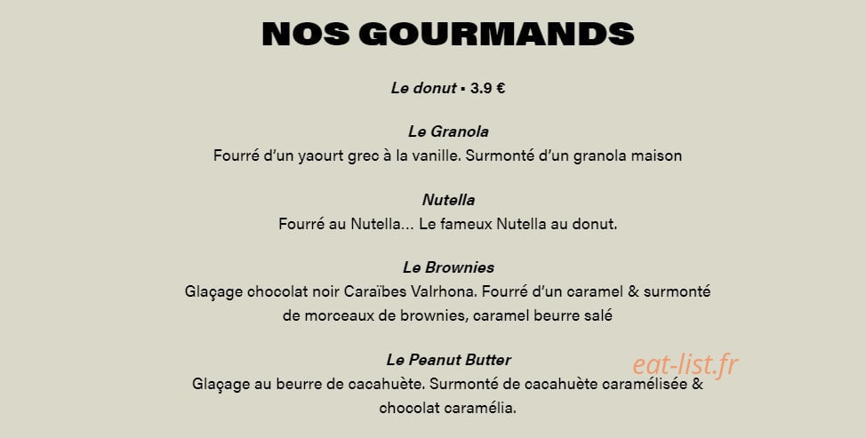 The French Donuts — carte page 2