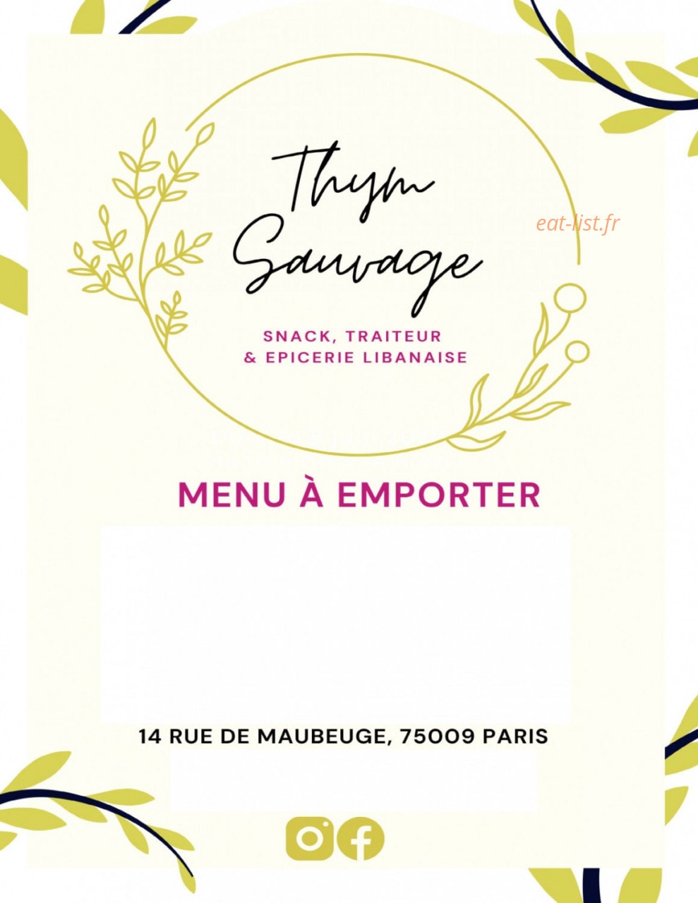 Thym Sauvage — carte page 1