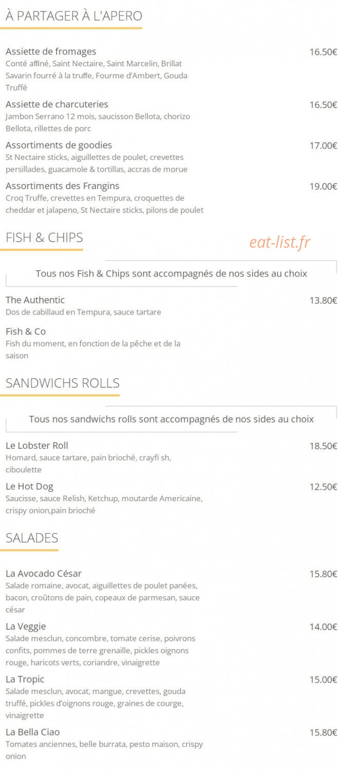 Upper Café — carte page 2