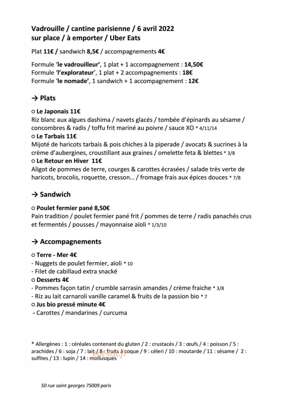 Vadrouille — carte page 1