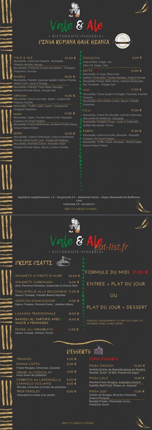 Vale&Ale — carte page 5