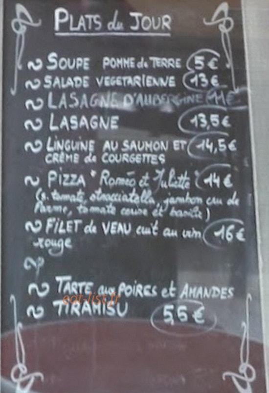Verona Cucina — carte page 1
