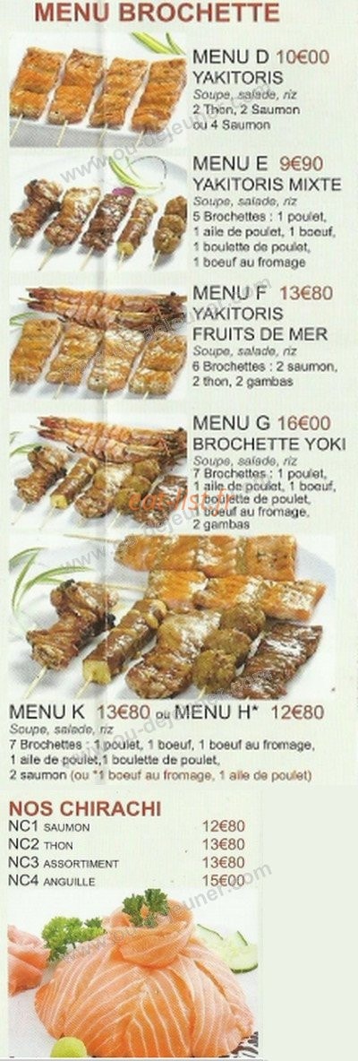 Yoki sushi — carte page 3