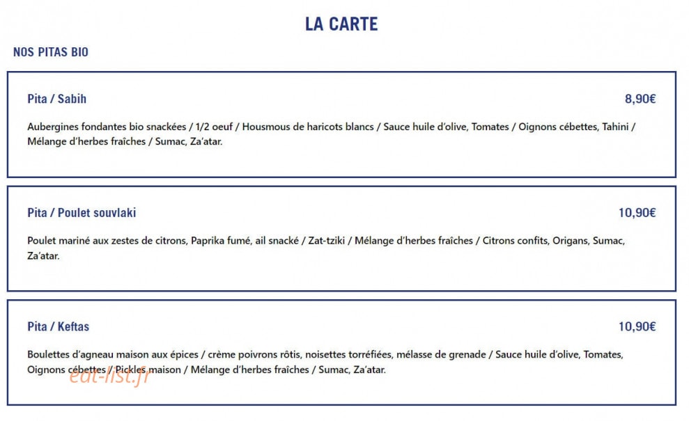 Zat Zat — carte page 1