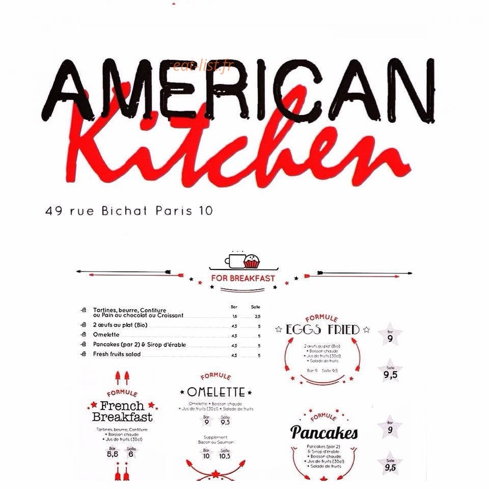 American kitchen — carte page 4