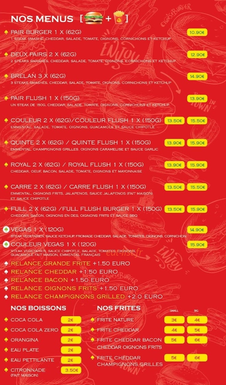As burger — carte page 1