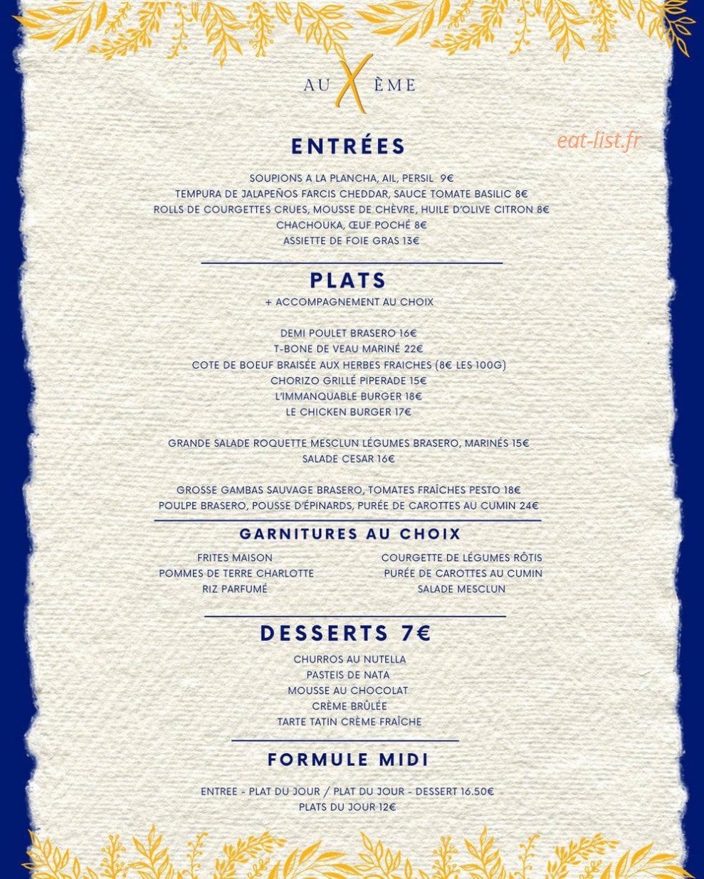 Au Xème — carte page 1