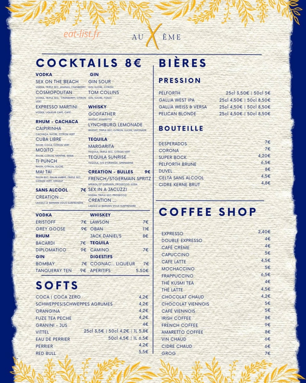 Au Xème — carte page 3