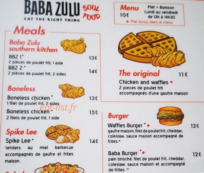 Baba Zulu — carte page 1