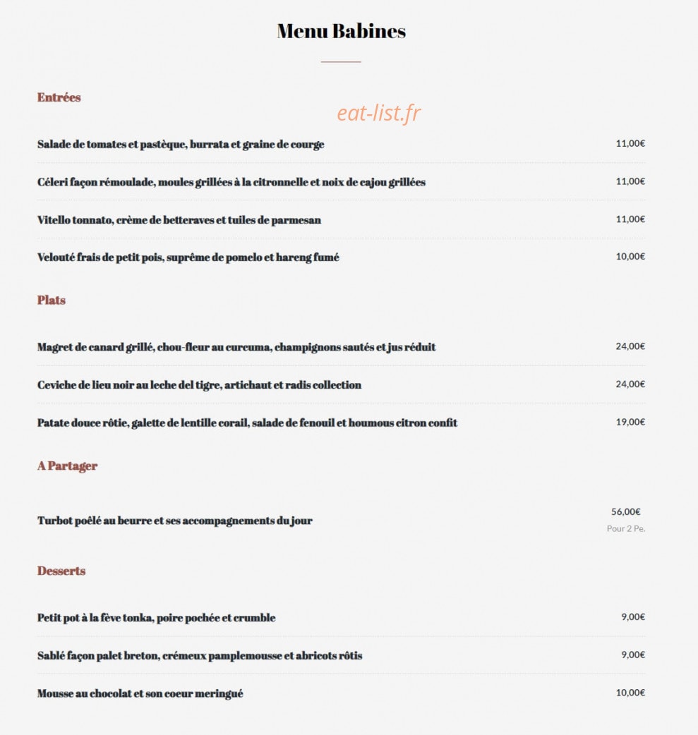 Babines — carte page 1