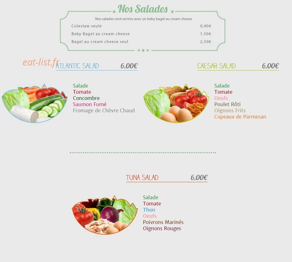 Bagel Bagels — carte page 3