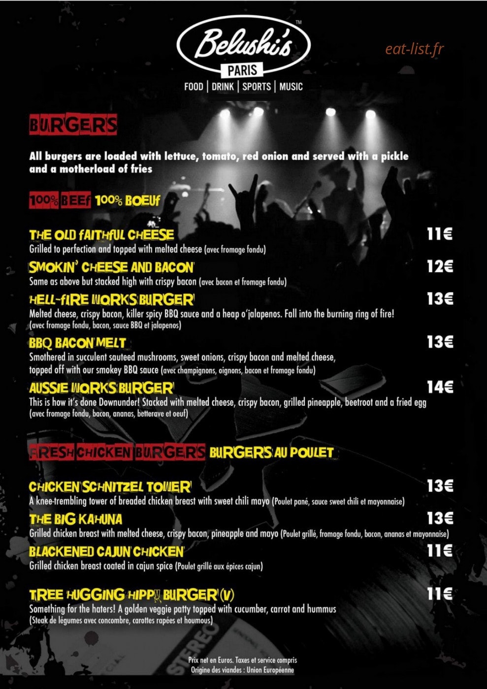 Belushi's — carte page 2