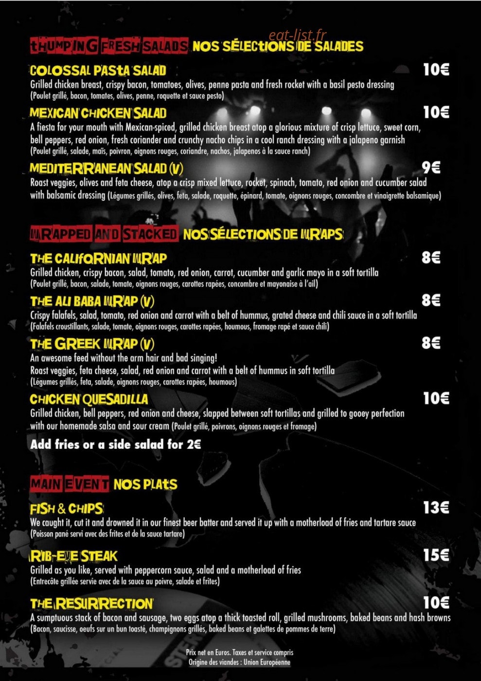 Belushi's — carte page 3