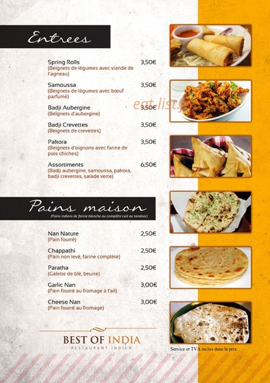 Best of India — carte page 2