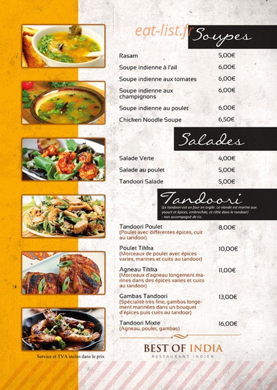 Best of India — carte page 3