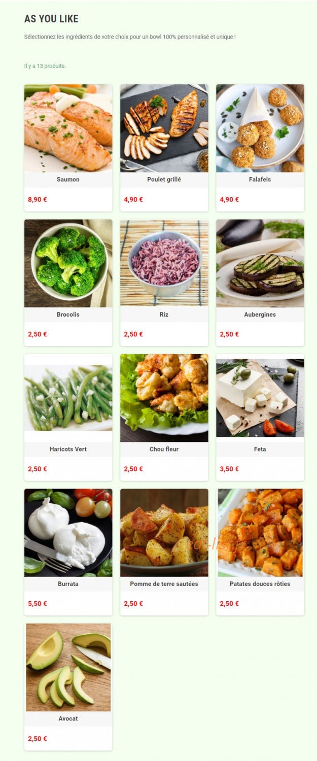 Bio Bowl — carte page 2
