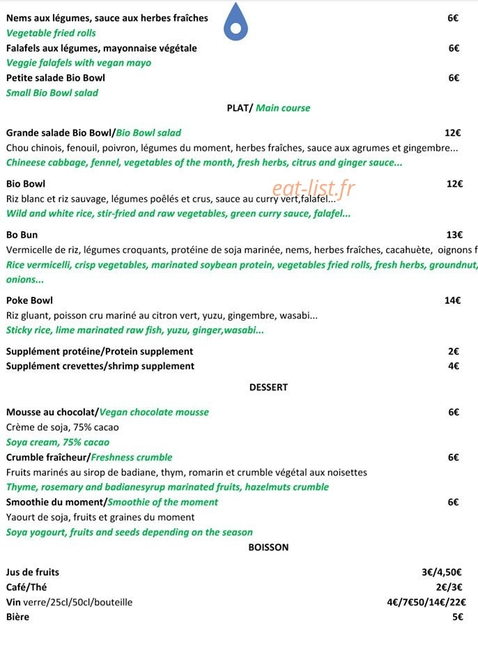 BioBowl — carte page 2