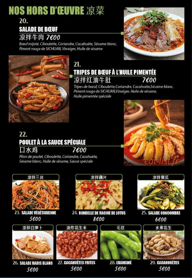 Bises Nouilles — carte page 1