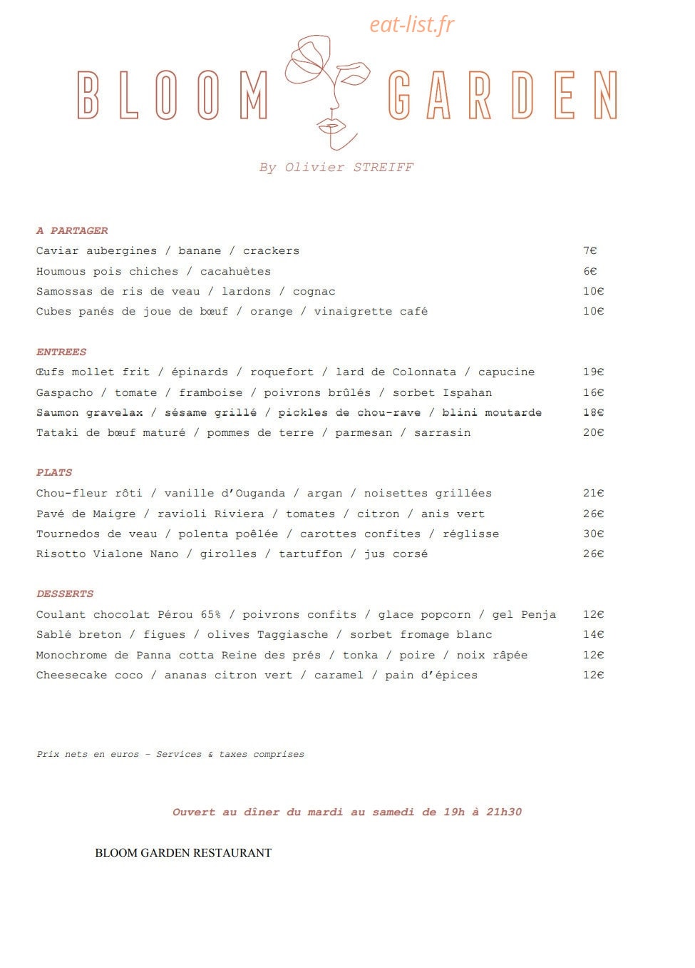 Bloom Garden — carte page 1
