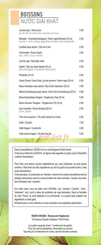 Bodhi Vegan — carte page 8
