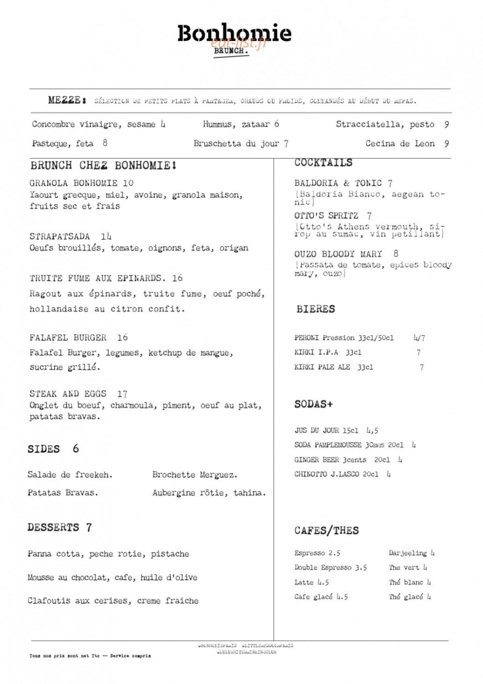 Bonhomie — carte page 6