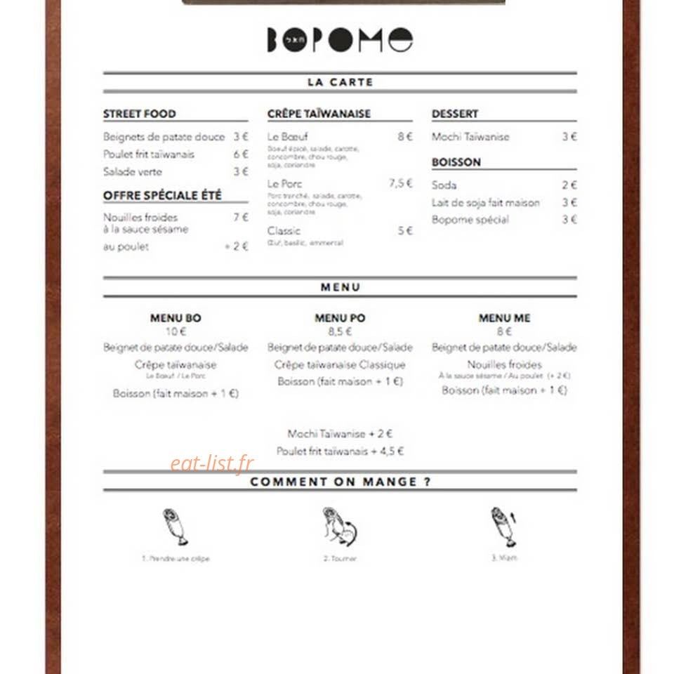 Bopome — carte page 1