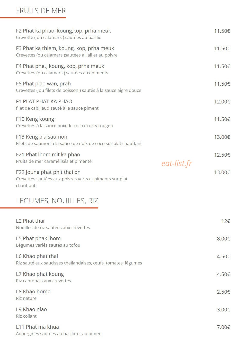 Boua Thaï — carte page 1