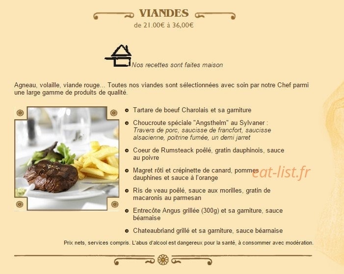 Brasserie Floderer — carte page 5