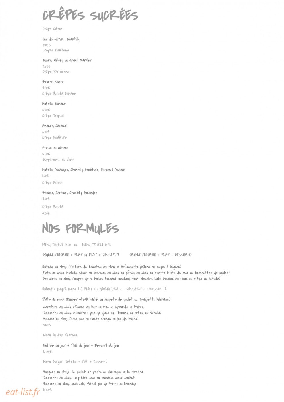 Café Foresta — carte page 7