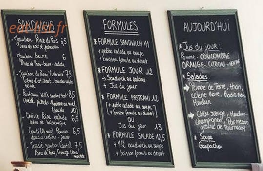 Café Soucoupe — carte page 1