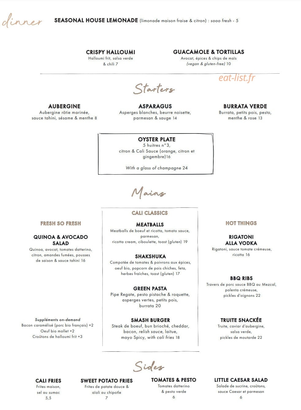 Cali Uptown — carte page 5