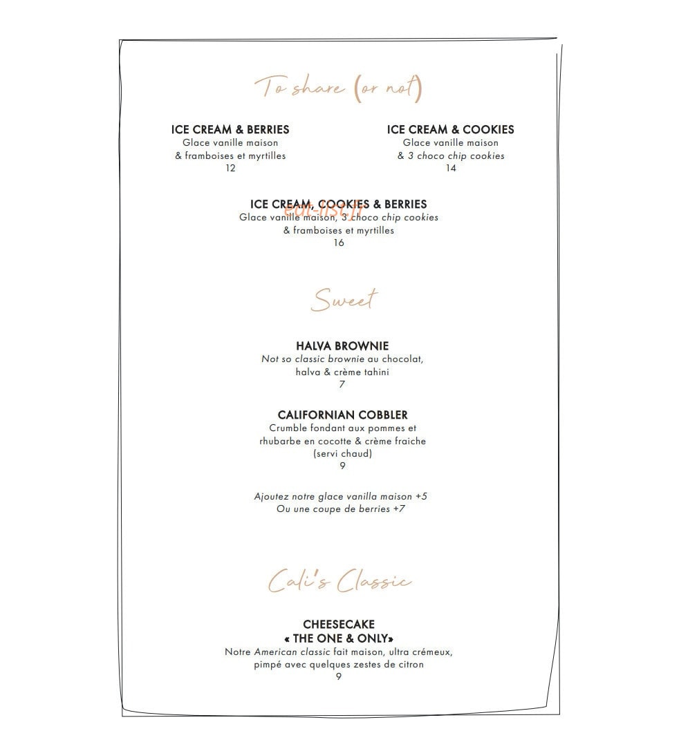 Cali Uptown — carte page 6