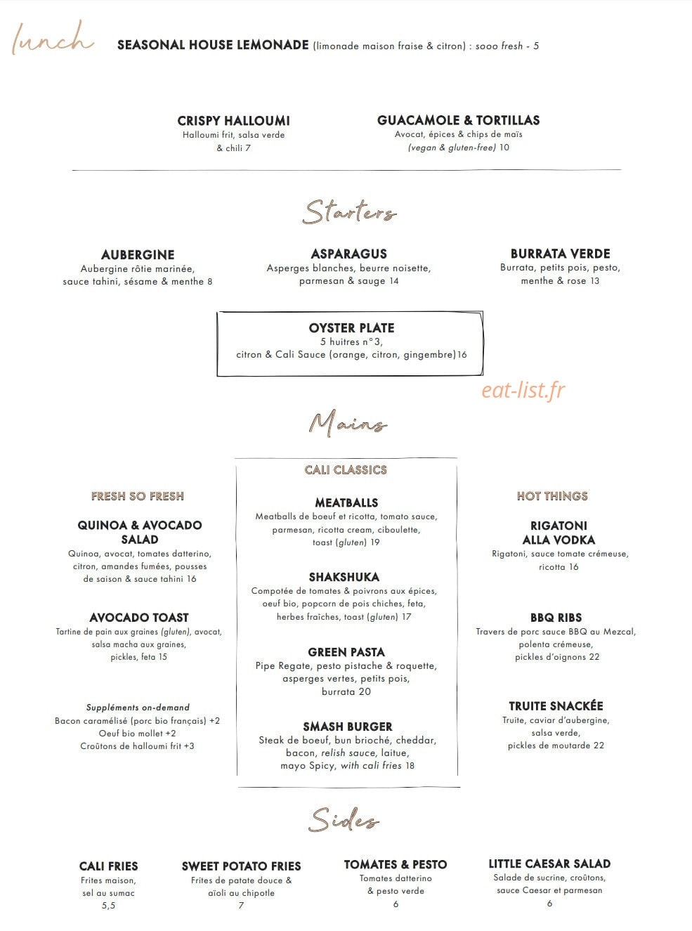 Cali Uptown — carte page 1