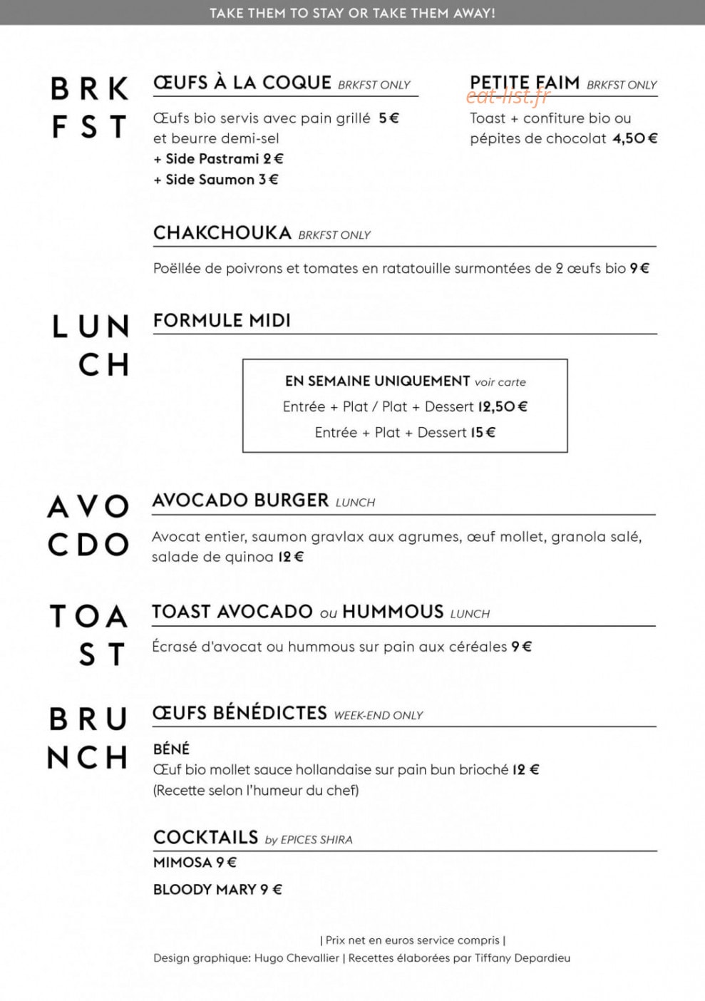 Caoua Coffee Stop — carte page 1