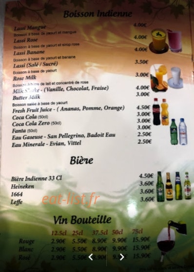 Chennai Dosa — carte page 4
