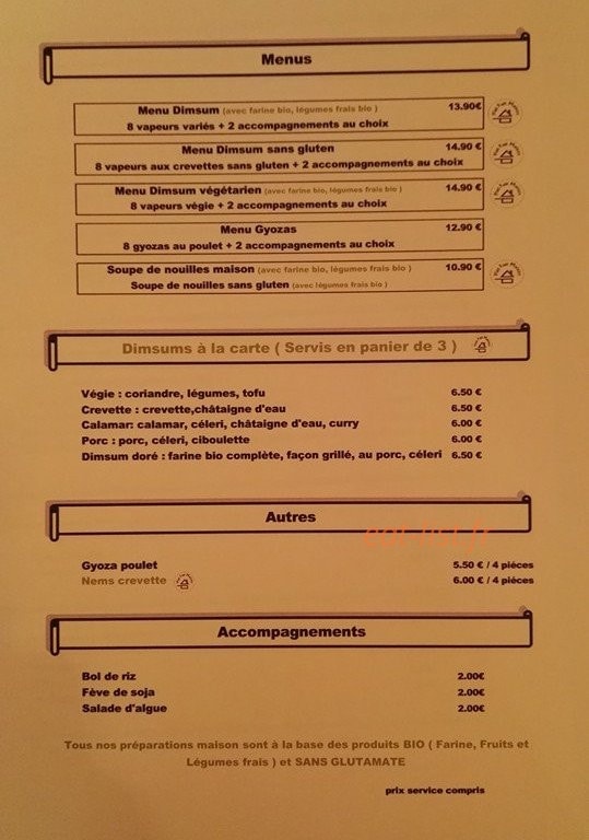 Chez Ann — carte page 1